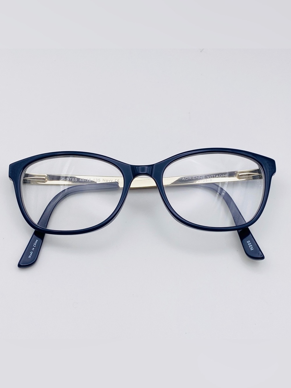 Adrienne Vittadini Glasses AV578S 48-16-135 Navy